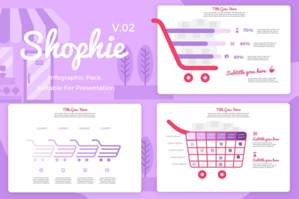 可视化数据演示信息图表幻灯片设计素材V2 Shopie v2 – Infographic