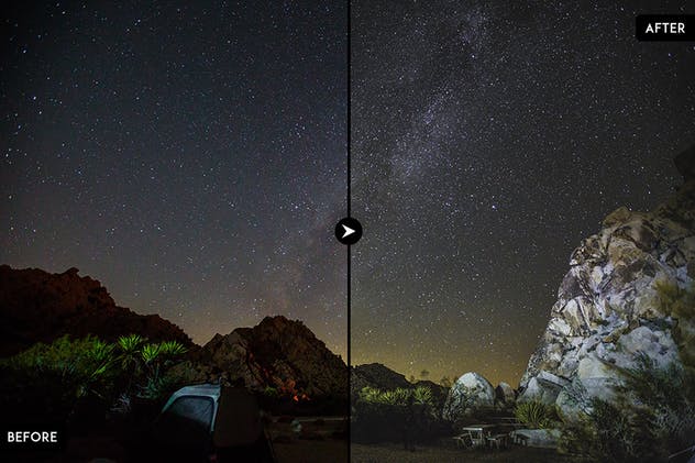 20款天文星空摄影调色滤镜LR预设 20 Astro Photography Lightroom Presets插图(6)