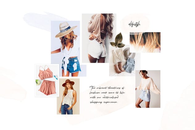 水彩画笔/图案PS笔刷合集 Aurora Watercolor Brushes Collection插图(1)