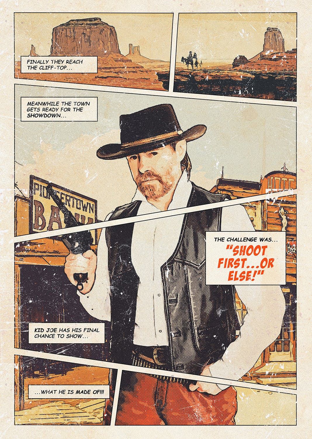 照片转复古手绘漫画书效果PS动作 Retro Comic Book Photoshop Action Kit插图(5)