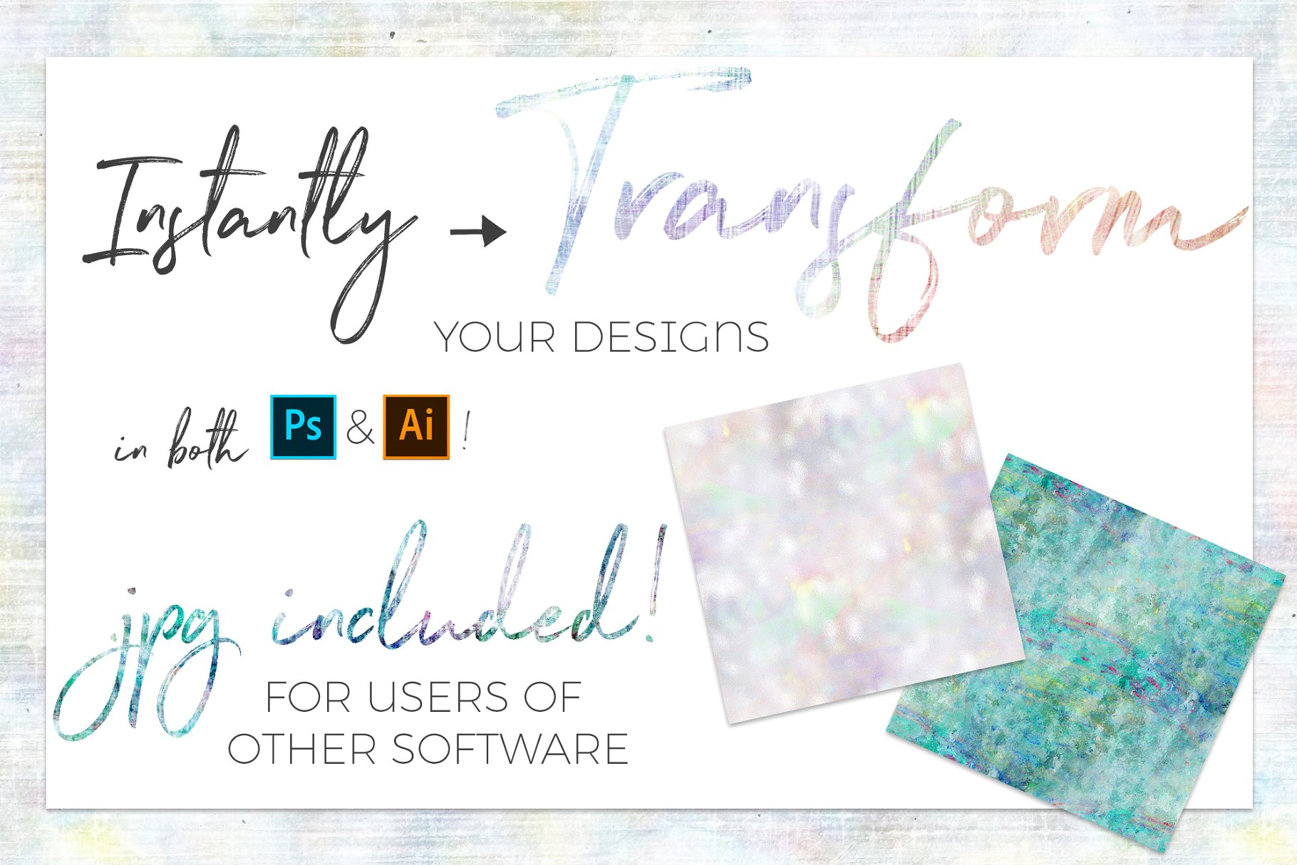 大师级各种配色彩虹图层样式 Iridescence Layer Styles插图(3)