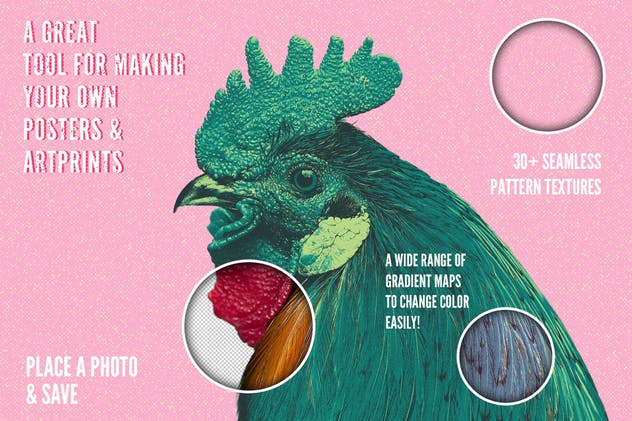 Alternative Printmaker–打造另类版画效果的PS笔刷下载[abr,pat,grd,psd]插图(1)