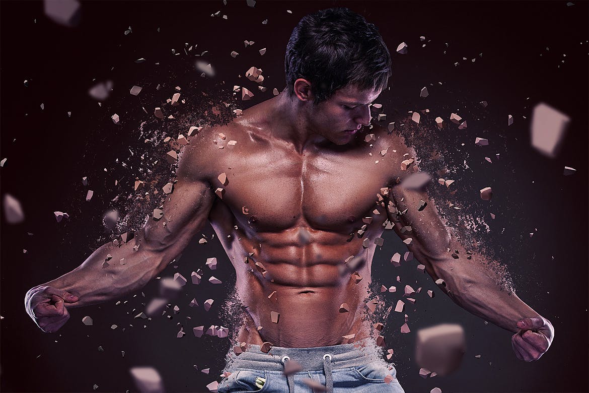 电影科技感的分解粉碎照片特效PS动作 Explode And Shatter Photoshop Action插图(2)