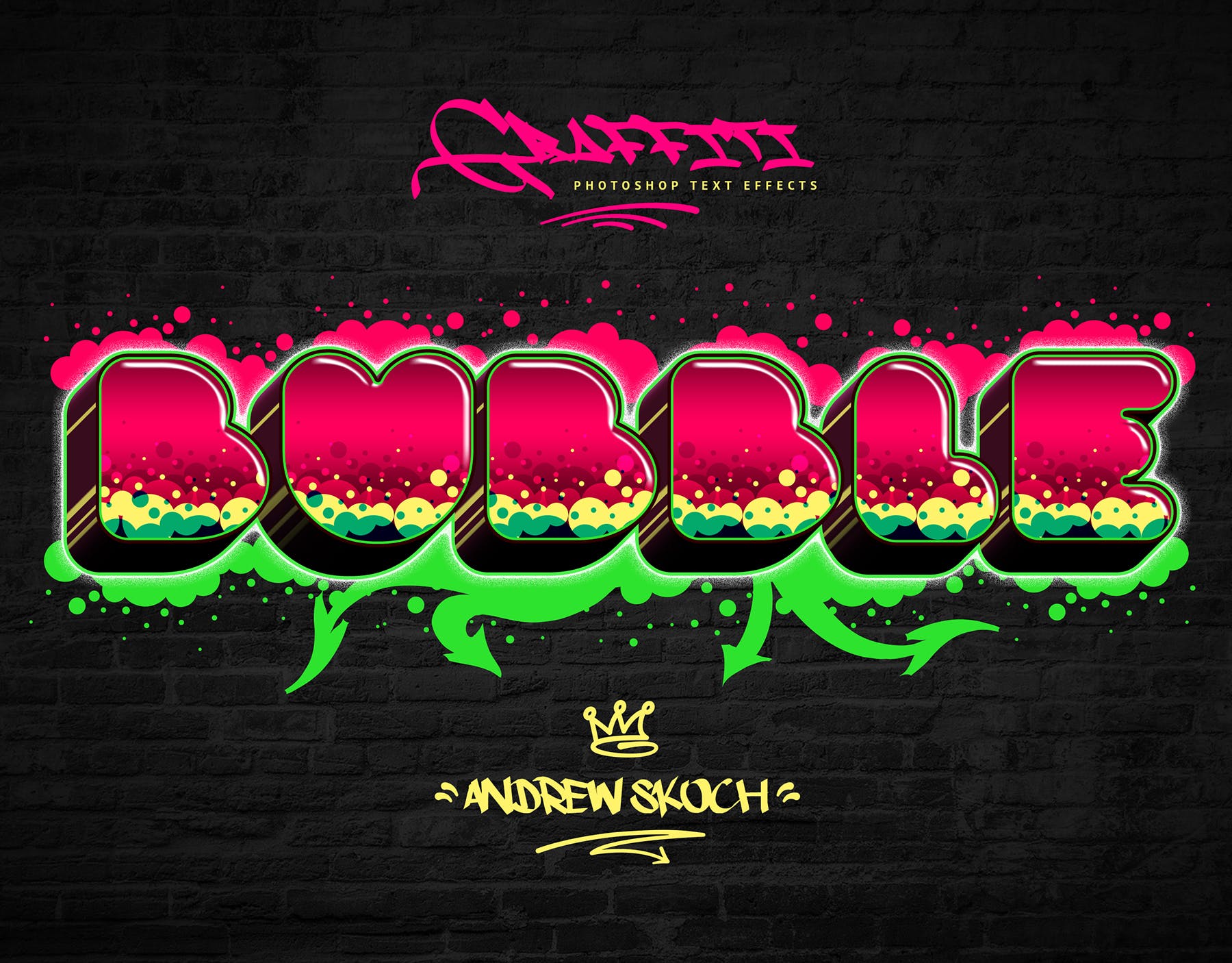 10款炫酷涂鸦效果字体样式PSD分层模板v2 Graffiti Text Effects – 10 PSD – vol 2插图(8)