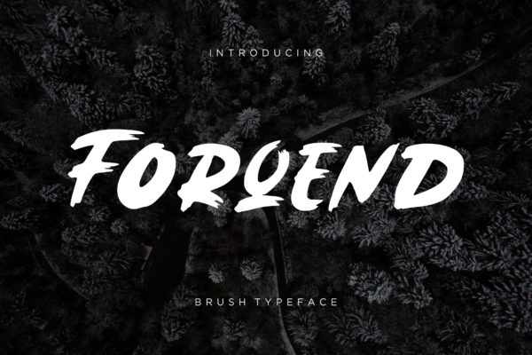 圆润厚实英文笔刷字体下载 Forqend Brush Typeface