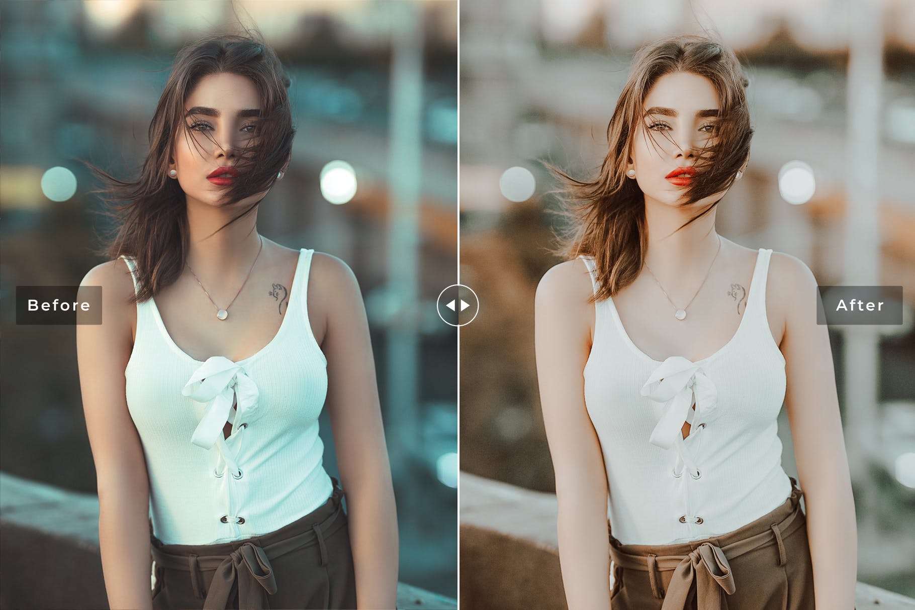 哑光金色色调照片调色滤镜素材库精选LR预设 Tangerine Mobile & Desktop Lightroom Presets插图(2)