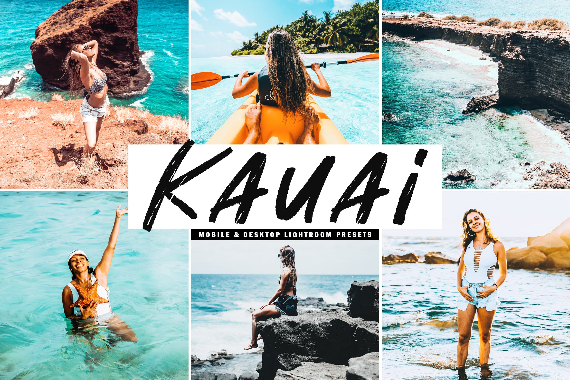 浪漫海景写真摄影照片后期处理LR预设 Kauai Mobile & Desktop Lightroom Presets插图