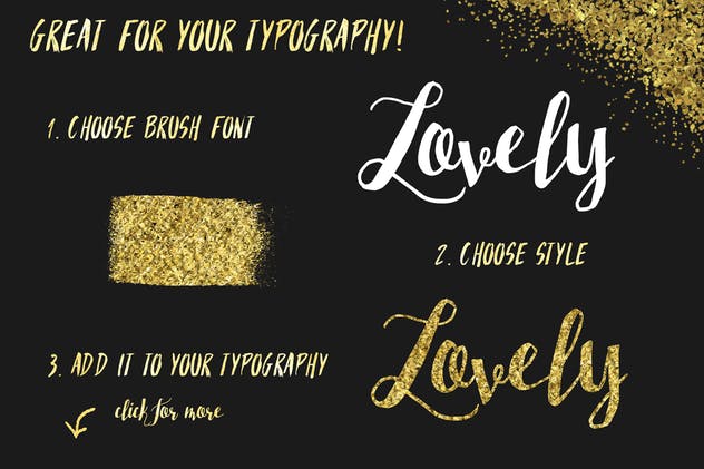 金漆闪闪图层样式、PS笔刷&纹理合集(2) Golden Era for Adobe Photoshop插图(1)