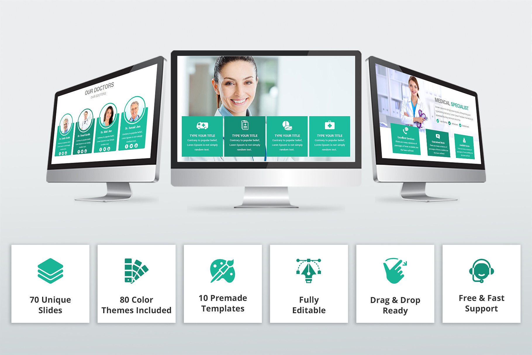 高品质医疗行业演示的PPT模板下载 Medical PowerPoint Template [pptx]插图(1)