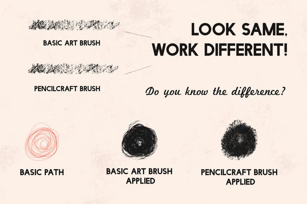 铅笔数码绘画AI画笔笔刷 Pencilcraft Brushes for Adobe Illustrator插图(4)
