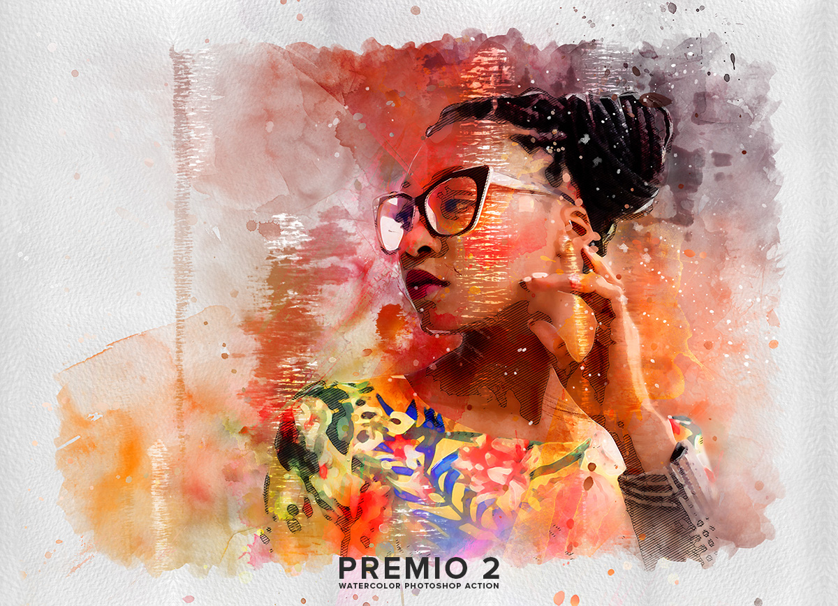 动画水彩效果的PS动作下载 Premio 2 Watercolor Photoshop Action [atn]插图(5)