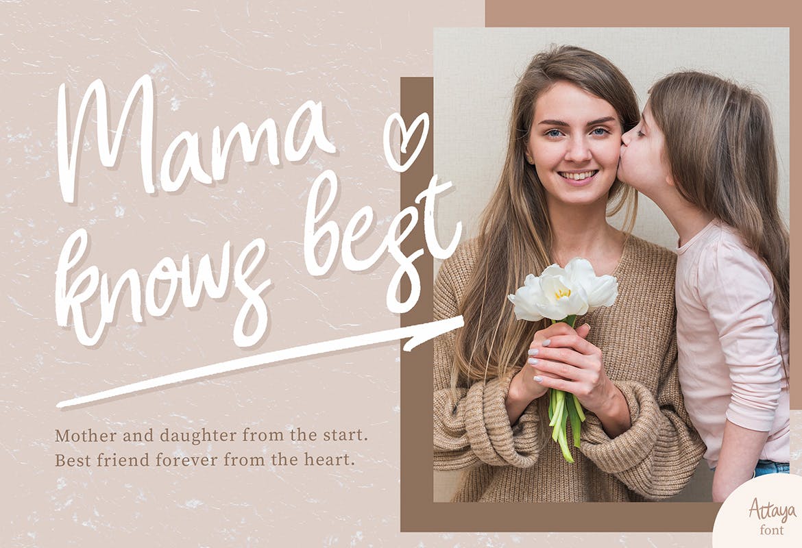 可爱有趣的英文手写印刷字体下载 Attaya Handwritten Font插图(1)