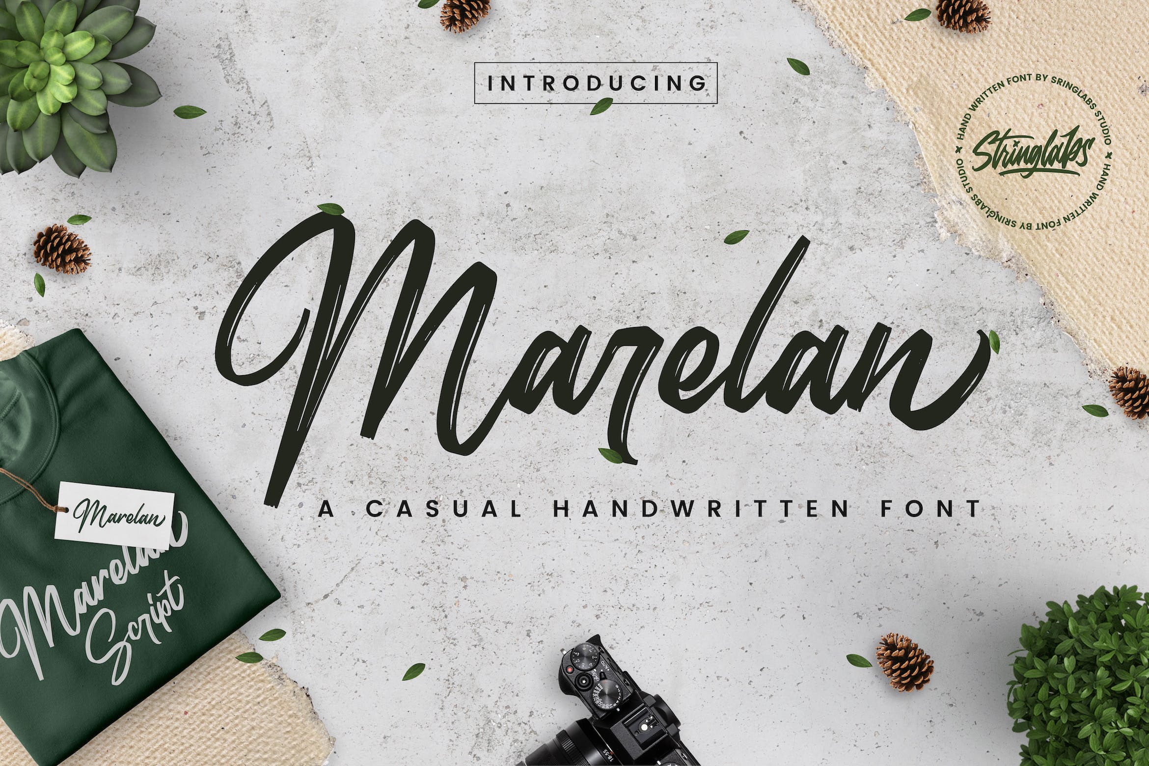 休闲自然风格英文手写字体素材库精选 Marelan – Casual Handwritten Font插图