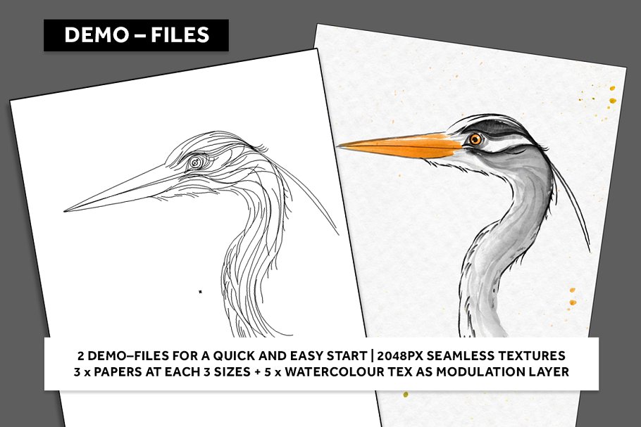真实水彩画笔笔画AI笔刷 REAL WATERCOLOR FOR Ai插图(3)
