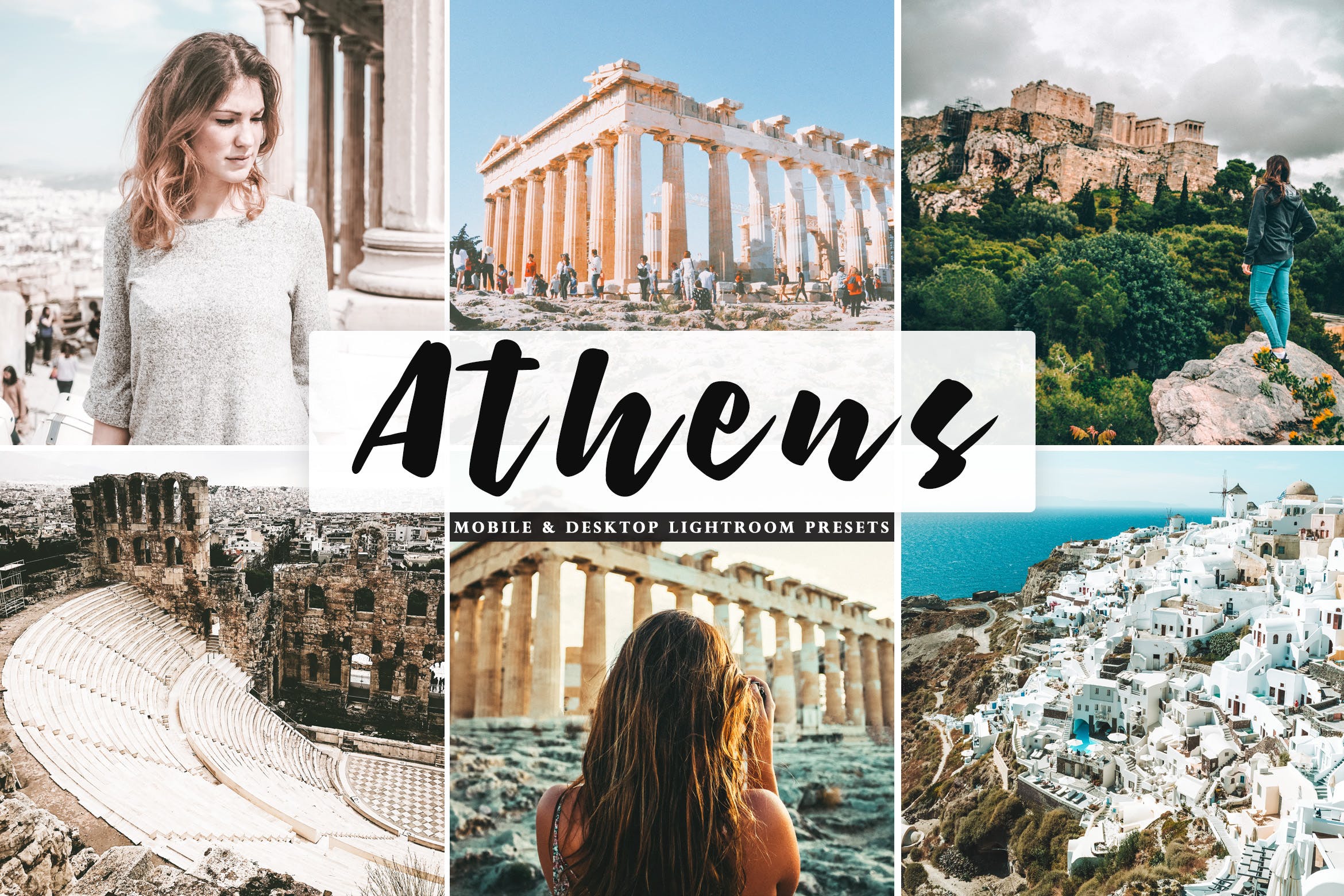 舒适暖色调景点摄影后期处理素材库精选LR预设 Athens Mobile & Desktop Lightroom Presets插图