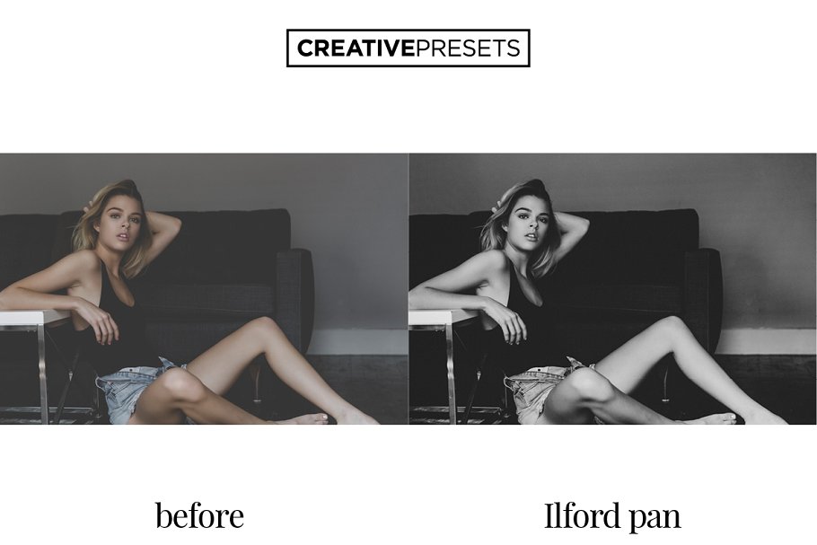 复古怀旧风格黑白照片调色滤镜LR预设 Vintage B&W Film Lightroom Presets插图(6)