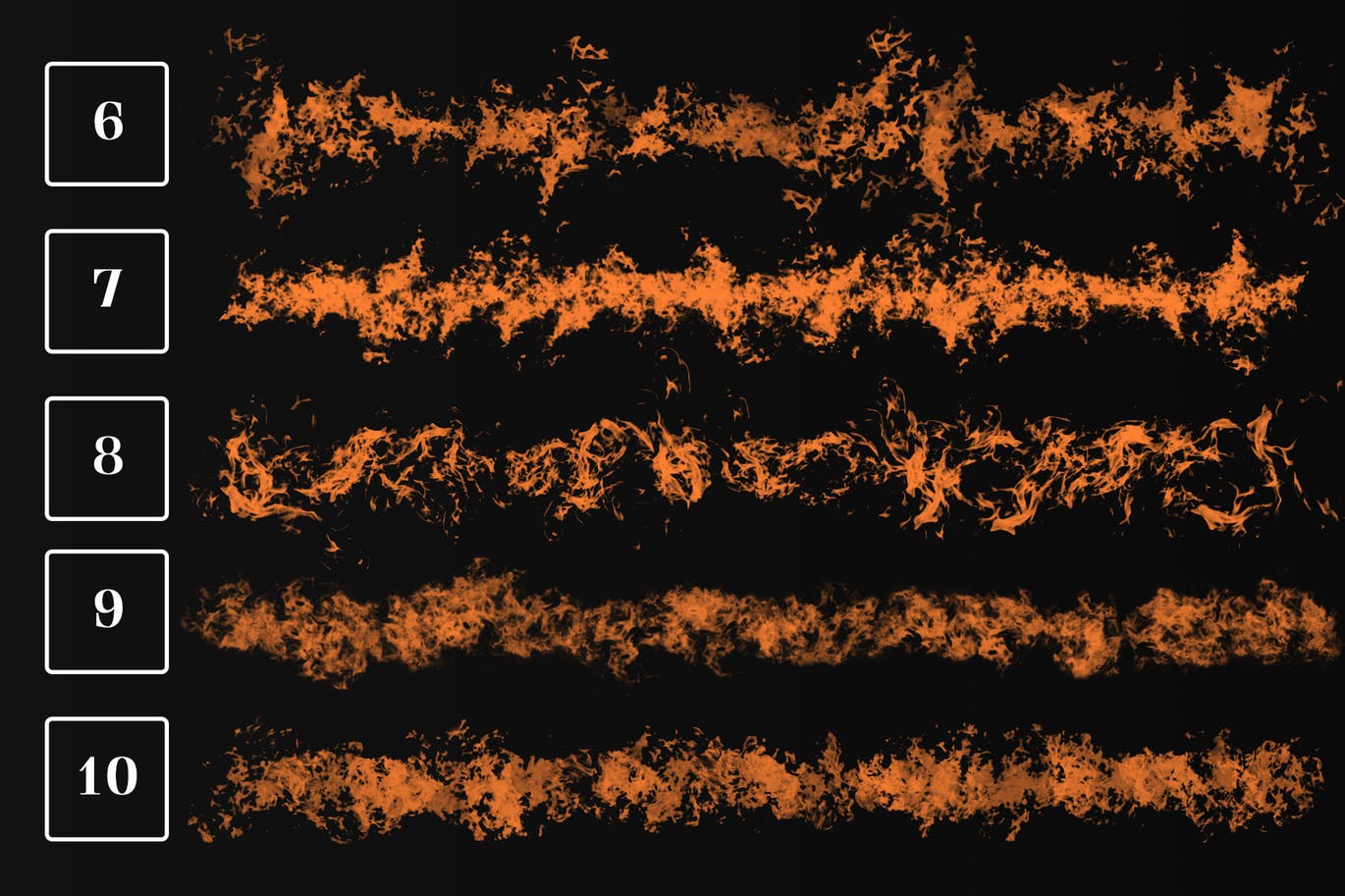 10种不同样式的魔幻火焰效果PS笔刷素材库精选 Fire Photoshop Brushes插图(7)