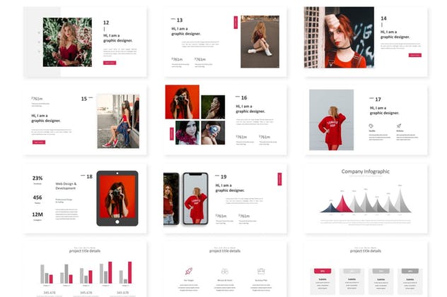 设计师个人简历履历Keynote幻灯片模板 Redaqua – Keynote Template插图(2)