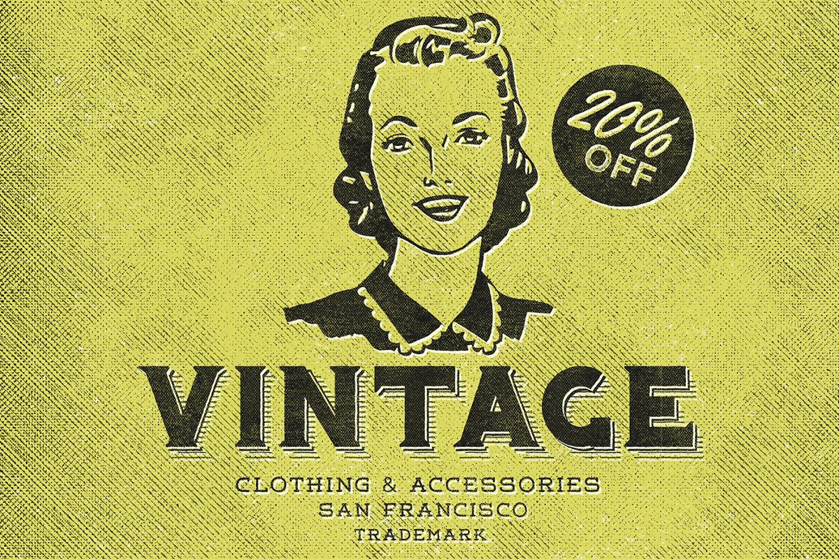 复古风格凸版印刷纹理PS图层样式插图(9)