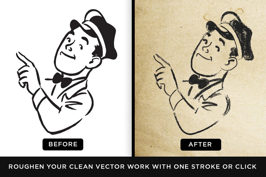 蜡笔&油画画笔AI笔刷 Wax & Oil Illustrator Brushes插图(1)