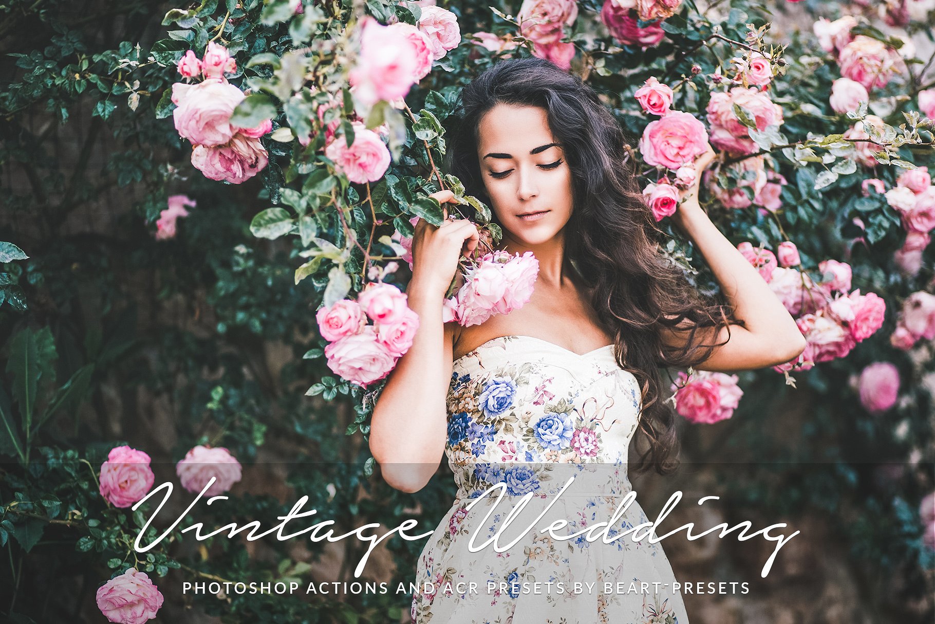 复古婚纱摄影特效PS动作 Photoshop Actions Vintage Wedding插图