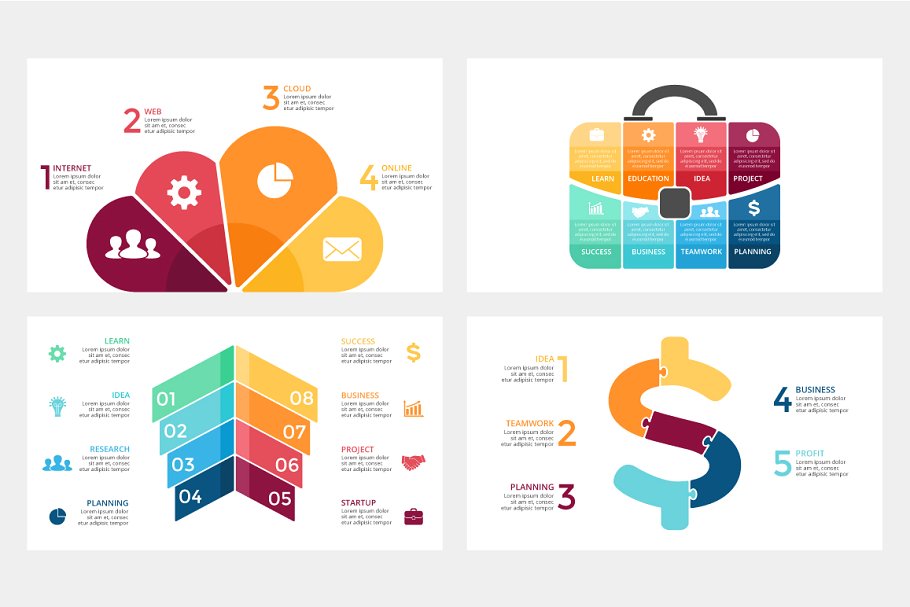 信息图形演示幻灯片模板 STARTUP – Free Updates插图(5)