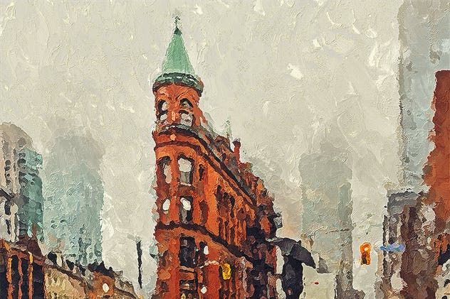 一键生成大师级逼真油画作品效果PS动作 Palette Knife Photoshop Action插图(15)