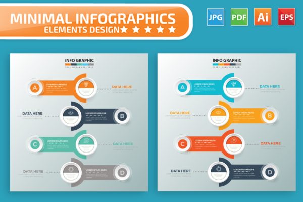 要点说明/重要特征信息图表矢量图形素材库精选素材v4 Infographic Elements Design