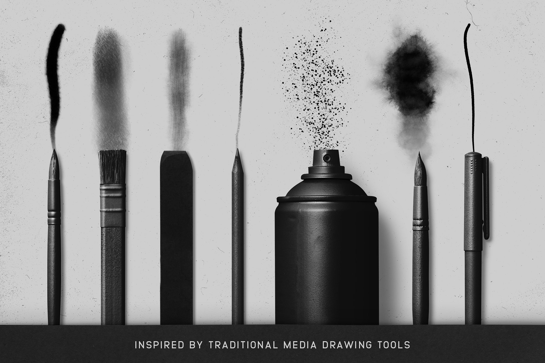 素描/水彩/油画Procreate专用笔刷 Procreate Brushes Starter Kit插图(1)