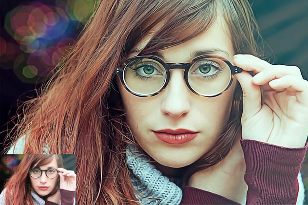 人像摄影转油画绘画艺术效果Photoshop动作 Oil Painting Photoshop Actions插图(5)