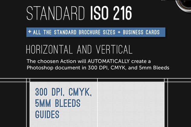 常用纸张规格设置模板生成器PS动作 Print Templates Generator Photoshop Actions插图(1)