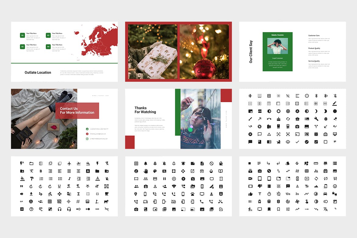 圣诞节活动促销主题Keynote幻灯片模板 Tuzeo : Christmas Event Promo Keynote插图(12)