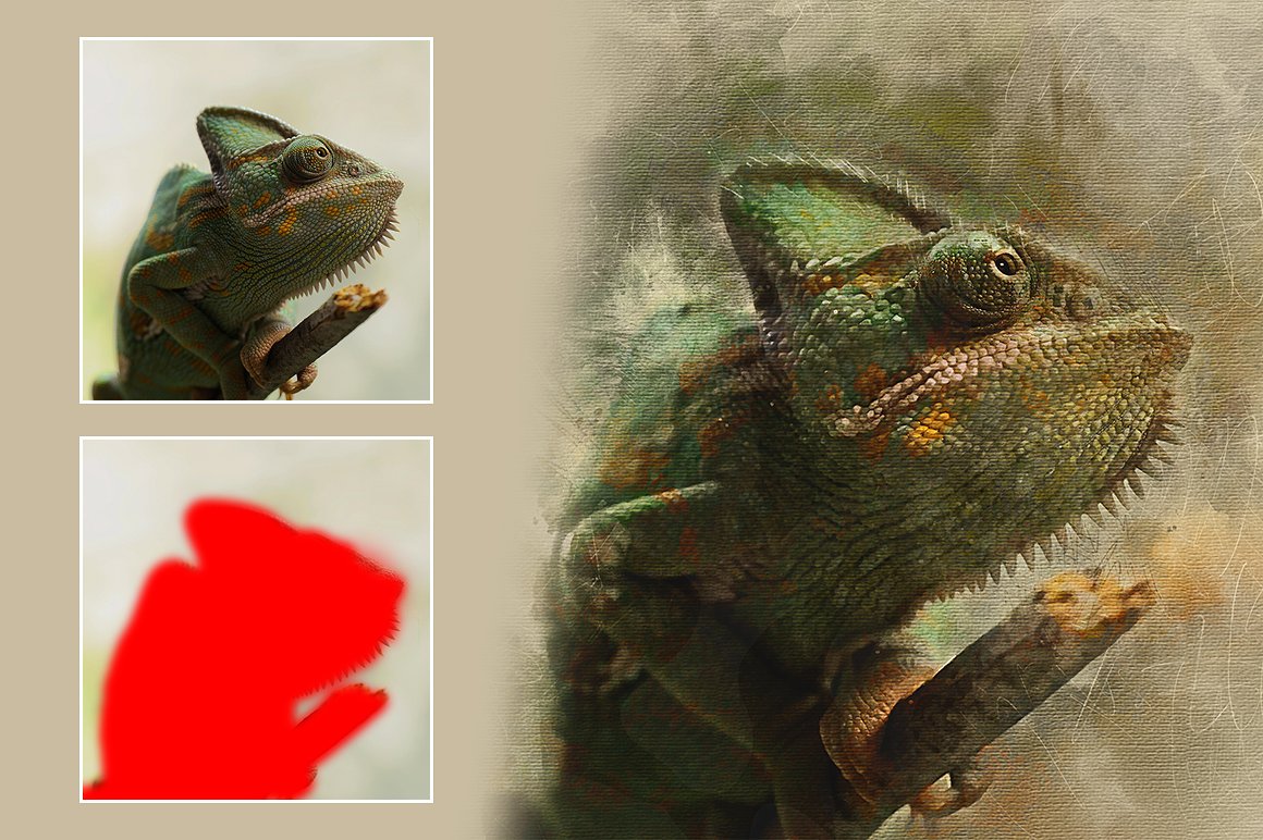 超酷水彩风格ps动作 Watercolor Photoshop Action插图(4)