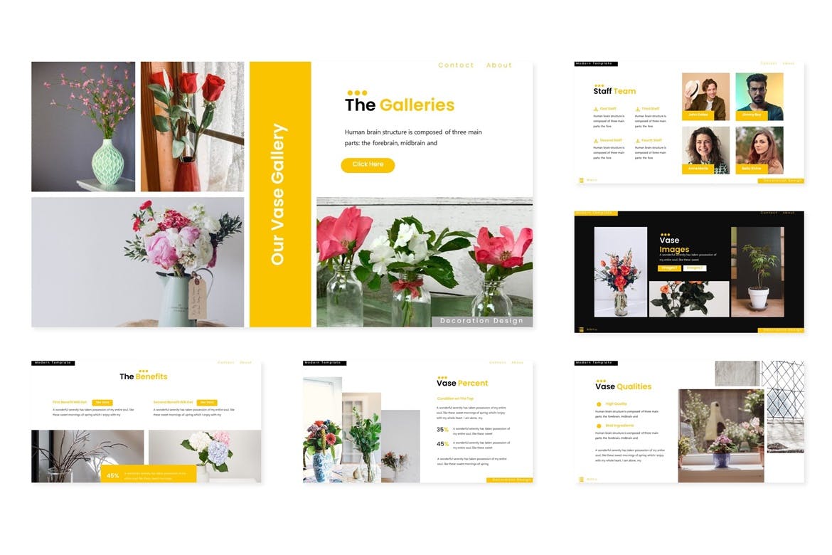 橙色风格作品/产品展示素材库精选Keynote模板模板 Deco – Keynote Template插图(2)