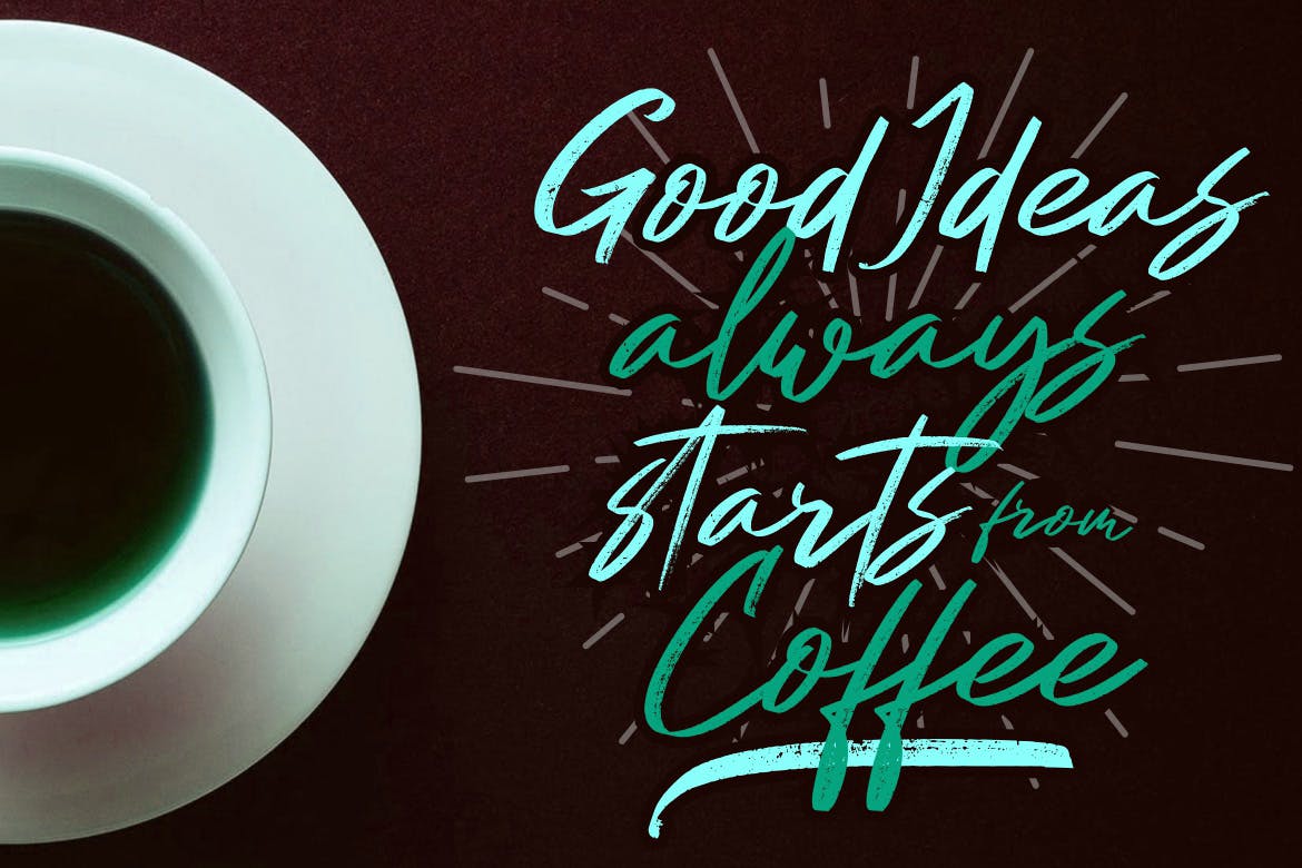 豪迈硬朗英文笔刷草书字体下载 Mastery Hand Brush插图(1)