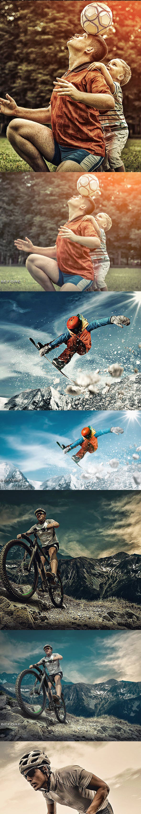 专业户外健身运动照片HDR处理的Photoshop动作 PRO Sports Photoshop Action [atn]插图(1)