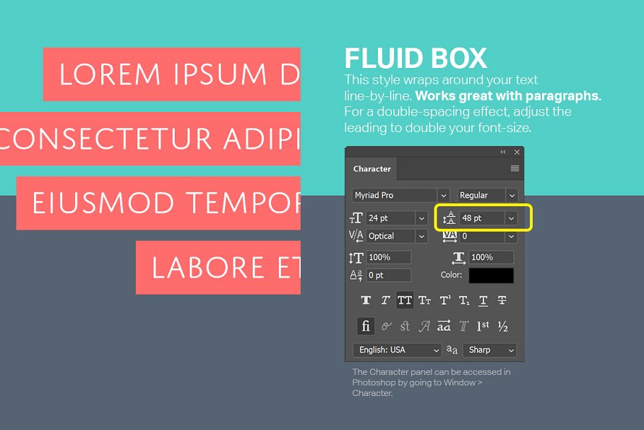 图片文本标题高亮效果PS动作 Text Highlighter Photoshop Actions插图(4)