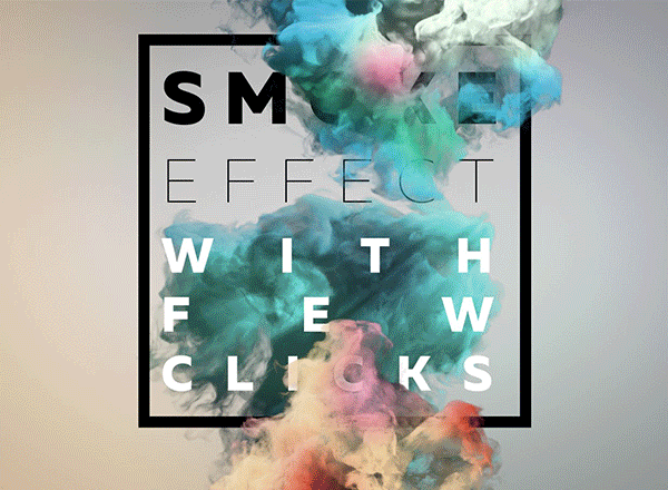 高端超强直觉冲击力的烟雾文字效果photoshop图层样式