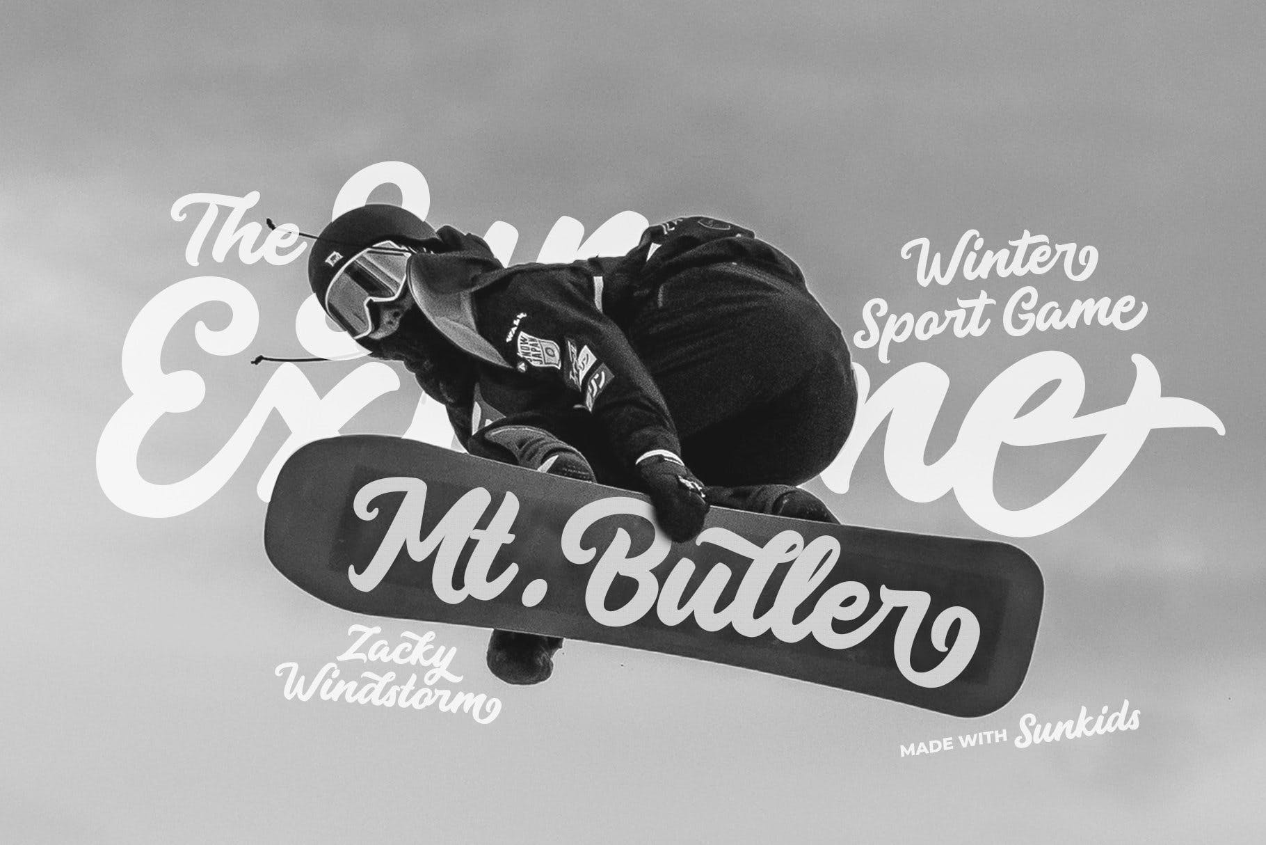 充满体育奥运精神英文粗体艺术字体下载 Sunkids插图(1)