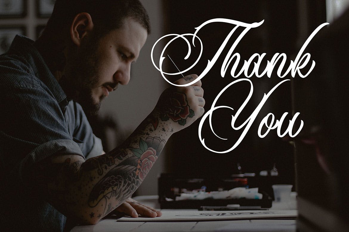 纹身艺术风格英文书法字体下载 Black Angela – Tattoo Font插图(7)