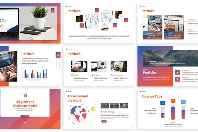 双色调多行业适用的企业PPT幻灯片设计模板 Cahaya – Duotone Powerpoint Template插图(2)