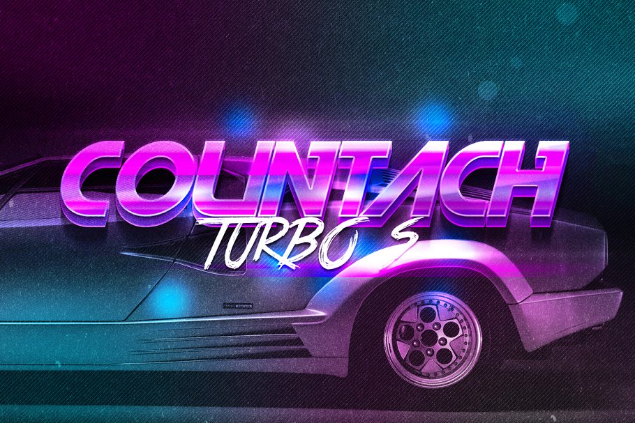 80s年代风格文本风格图层样式 80s Text Effects Minibundle插图(8)