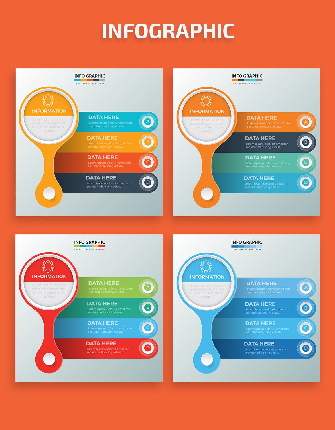 要点说明/重要特征信息图表矢量图形素材库精选素材v1 Infographic Elements Design插图(1)