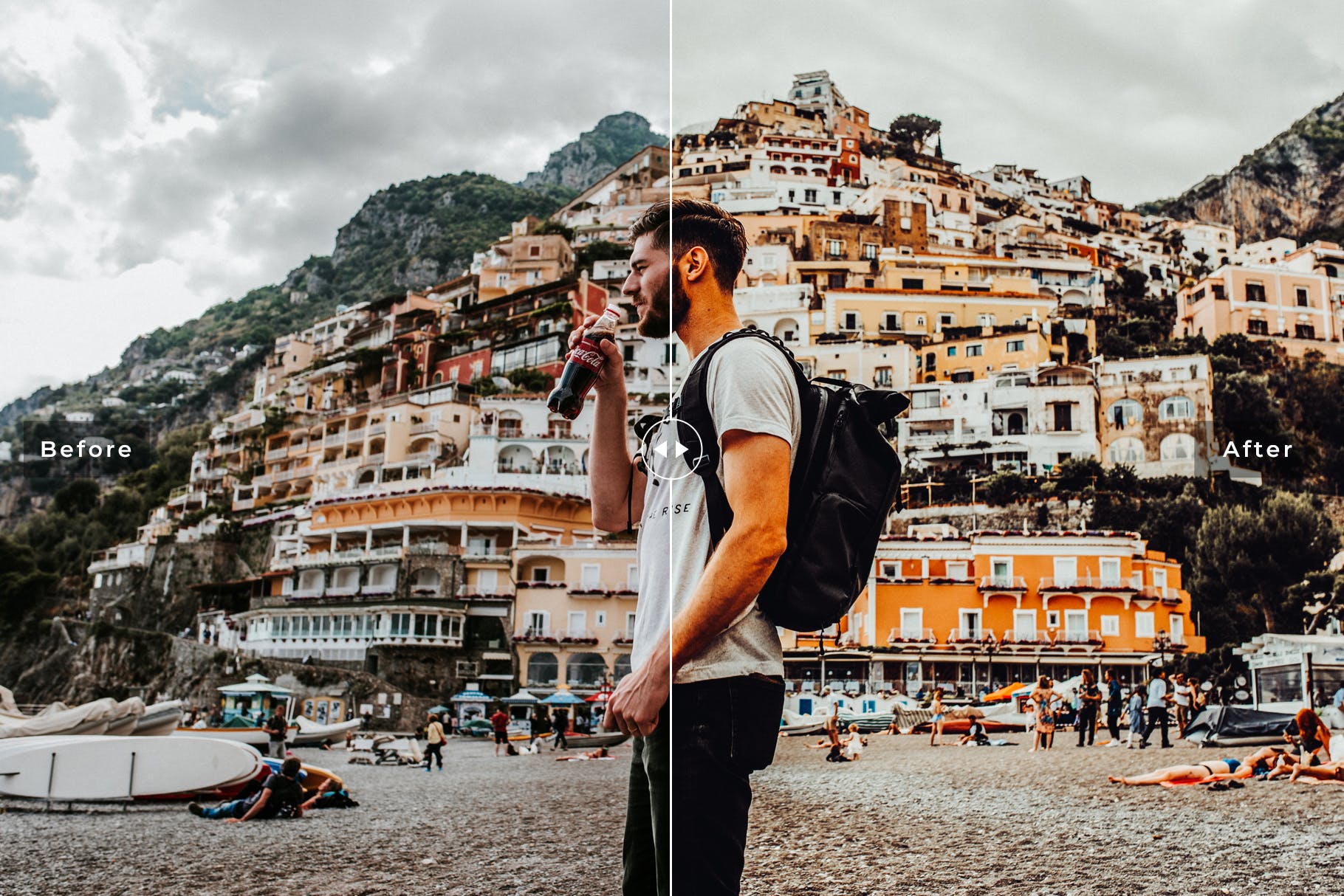 明亮暖色调风格照片滤镜素材库精选LR预设 Positano Mobile & Desktop Lightroom Presets插图(5)