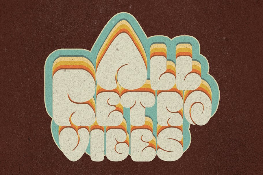 70s年度复古风格文本样式图层 70s Text Effects for Photoshop插图(8)