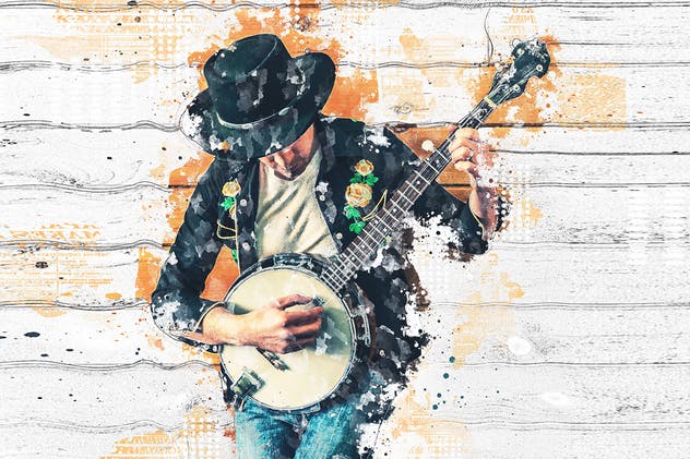 怀旧复古做旧混合艺术效果生成PS动作 Editorial Mixed Media FX Photoshop Add-On插图(5)