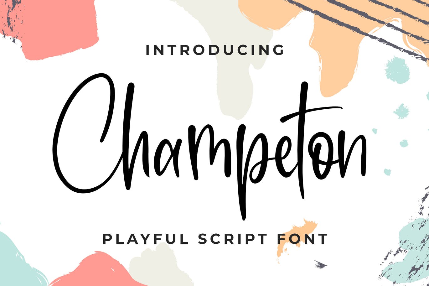 俏皮流畅风格英文书法字体素材库精选 Champeton – Playful Script Font插图