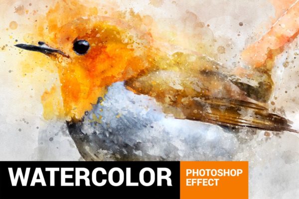 水彩艺术插画照片效果一键生成PS动作 Perfectum 2 – Watercolor Artist Photoshop Action