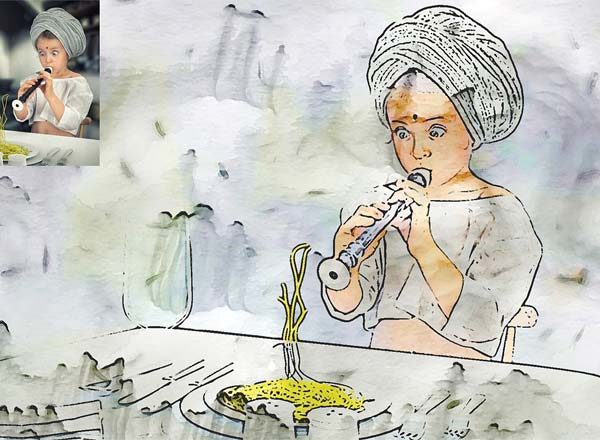 快速转简笔水彩手绘效果PS动作 Water Panting Photoshop Action Vl10