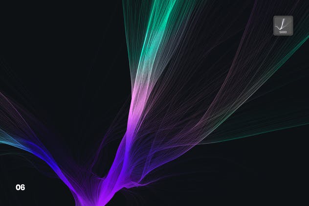 丝滑头发波纹图案PS笔刷 Smooth Hair Flow Photoshop Brushes插图(6)